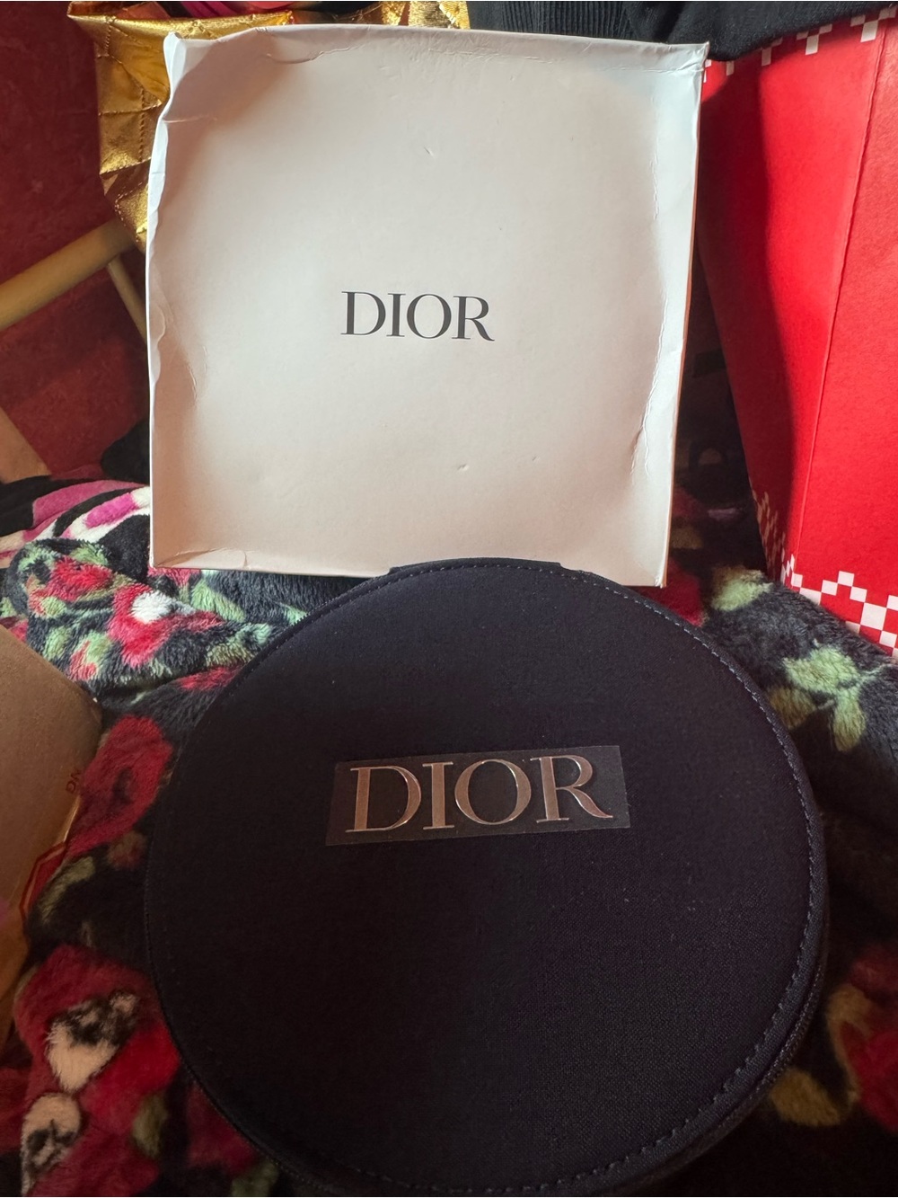 Dior Navy Vanity Case With Mirror